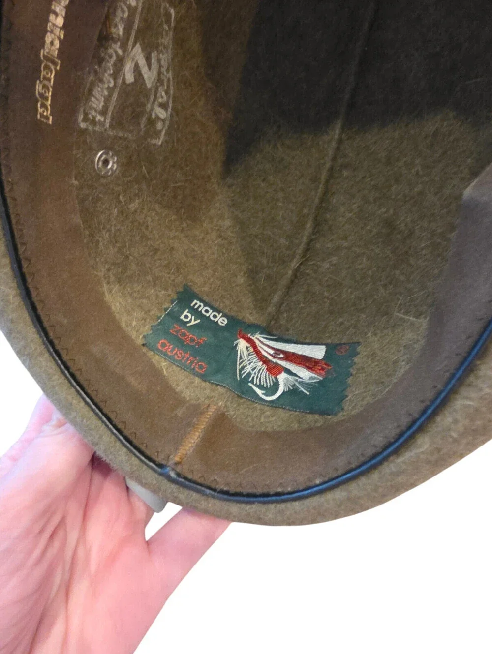Vintage Zapf Hutmacher Alpine Hat Cap Size 60 Green Jagd Hohenberg Rauhhaar